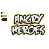 Angry Heroes Logo Embroidery Design